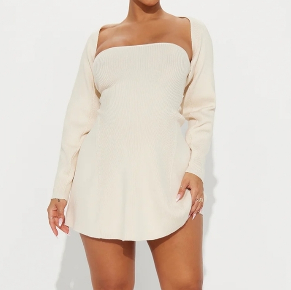 Sweater Mini Dress Set B2 - Picture 1 of 2